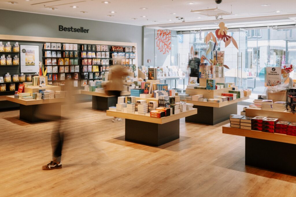 Buchhandlung mit vielen Bestsellern